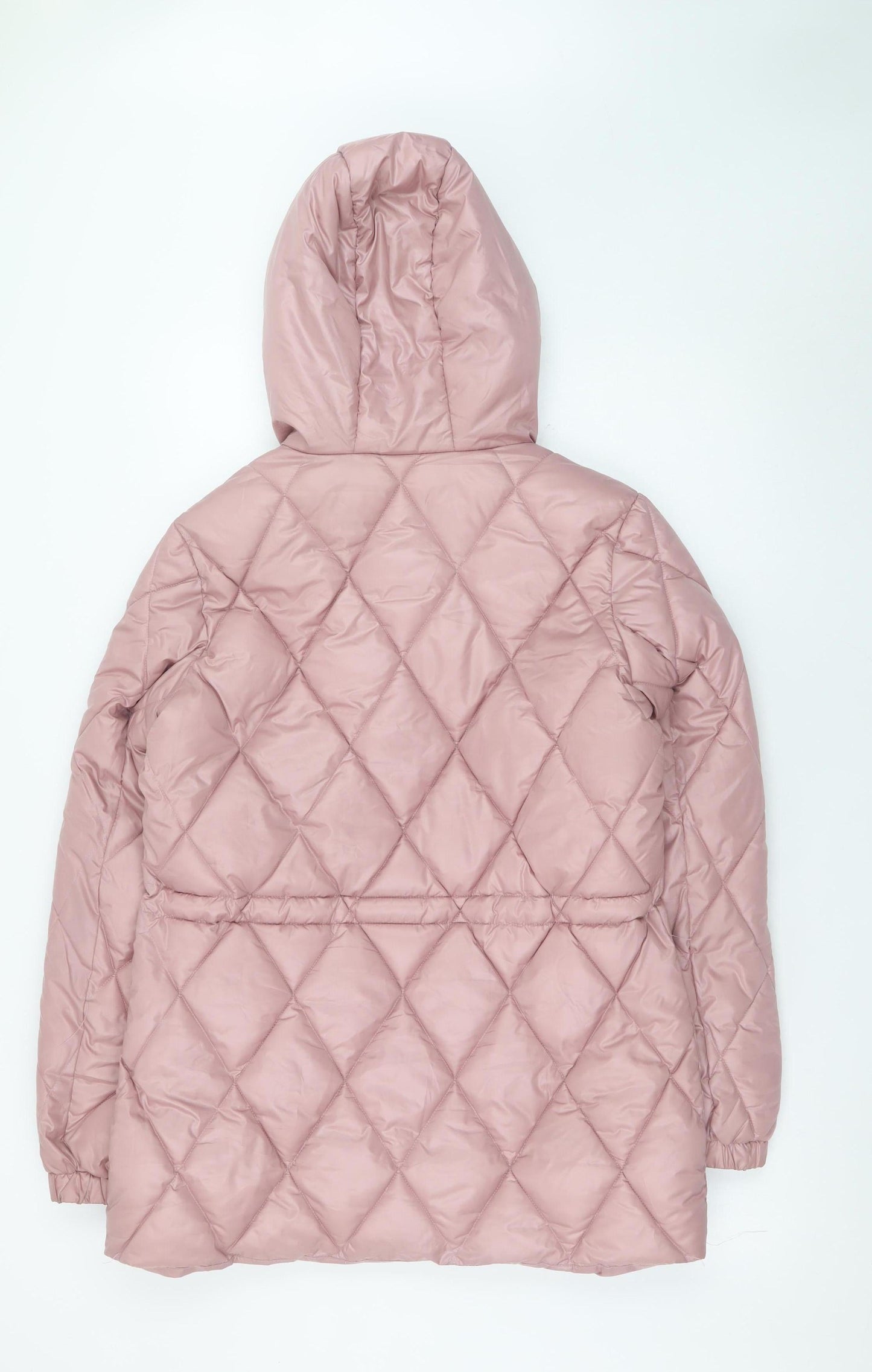 Andrew Marc Womens Pink Quilted Hooded Puffer Jacket Size S