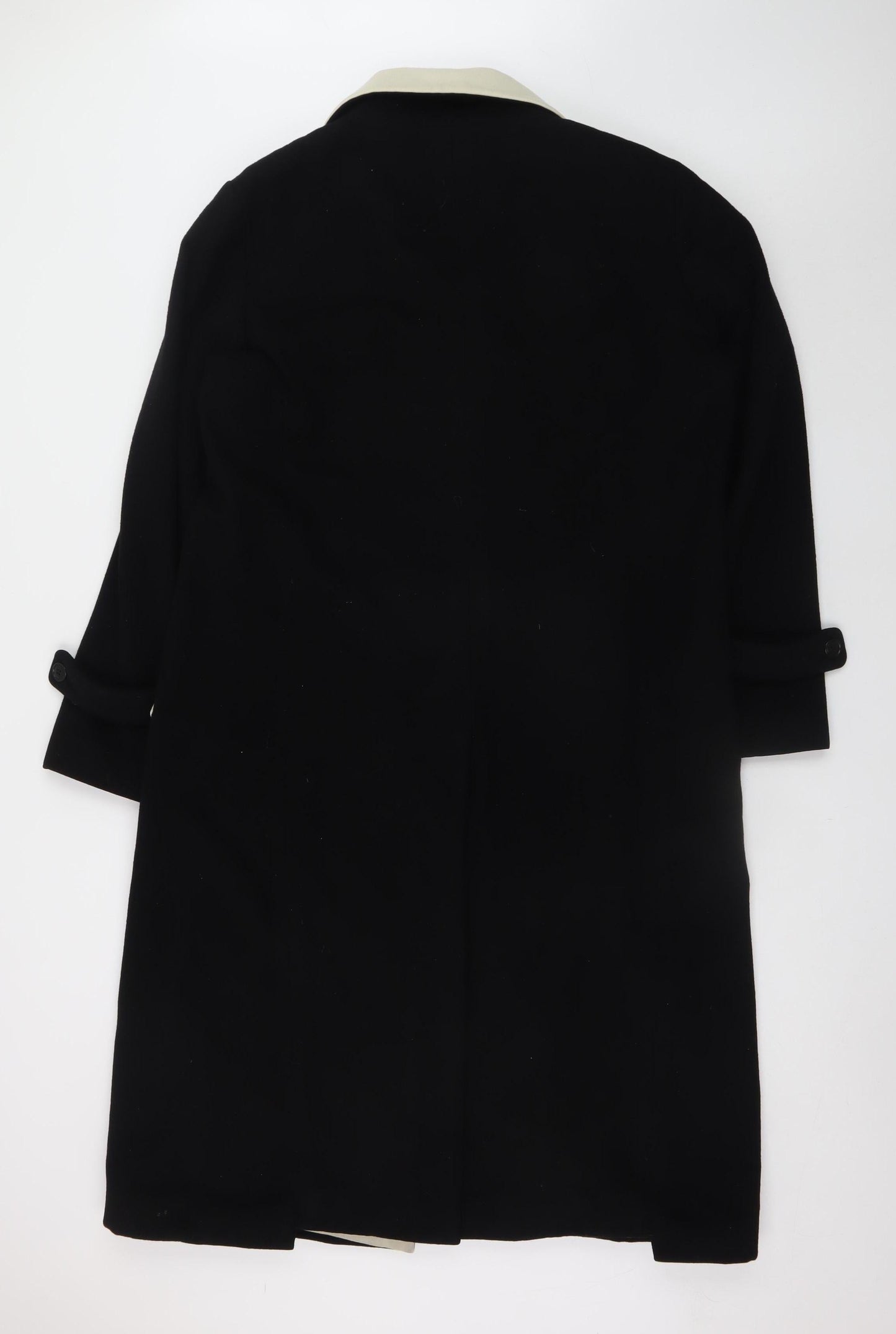 CY Choi Uomo Men's Black Wool Cashmere Long Overcoat Size 48