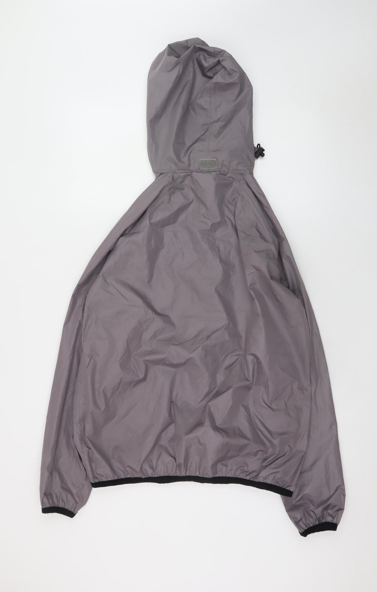 Cotton Traders Men's Grey Hooded Windbreaker Jacket Size S