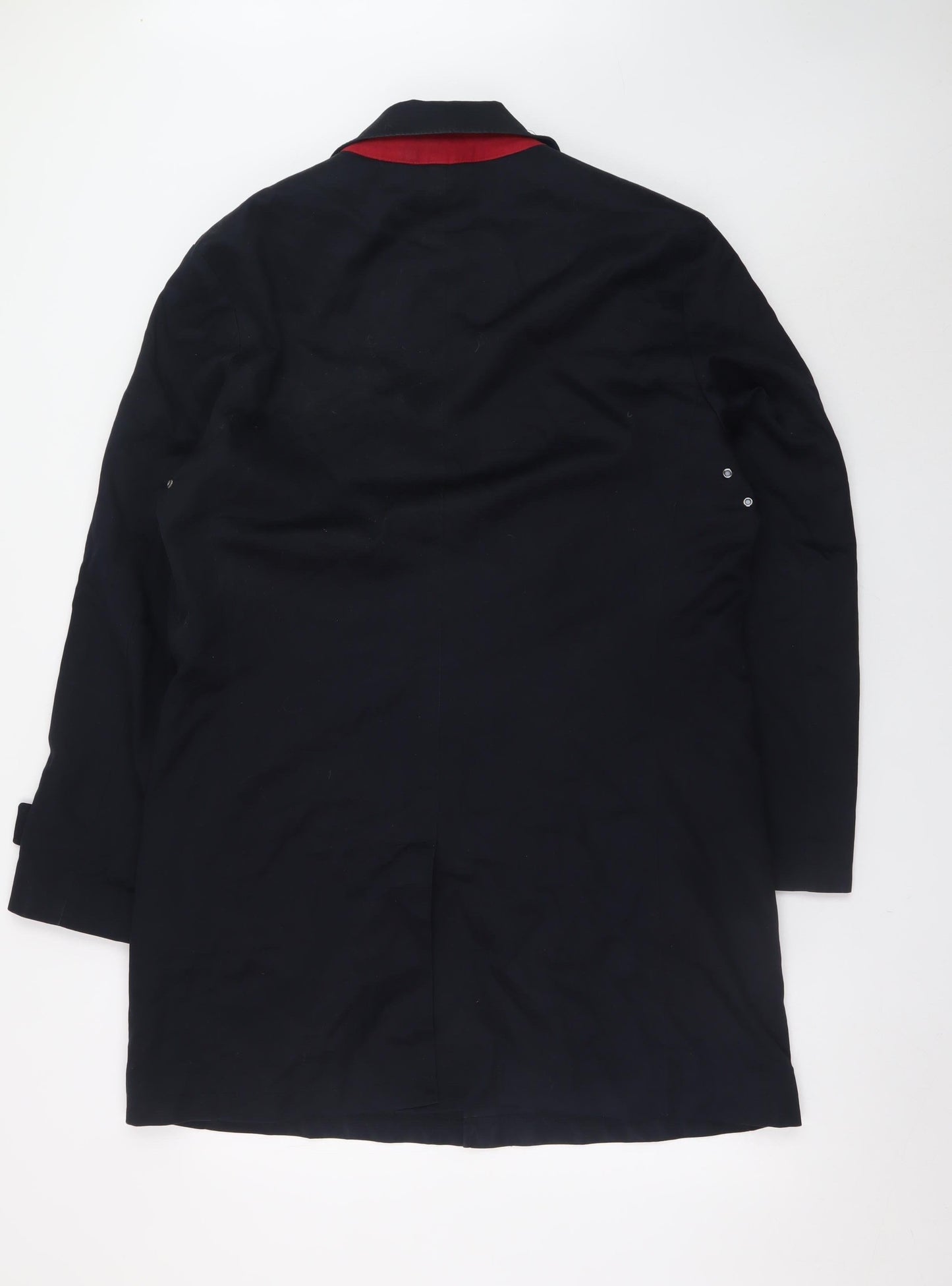 T.M. Lewin Men's Black Cotton Mid-Length Coat 40R