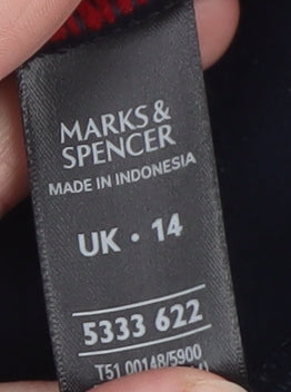 Marks and Spencer Men's Blue Fleece Full Zip Jacket UK 14