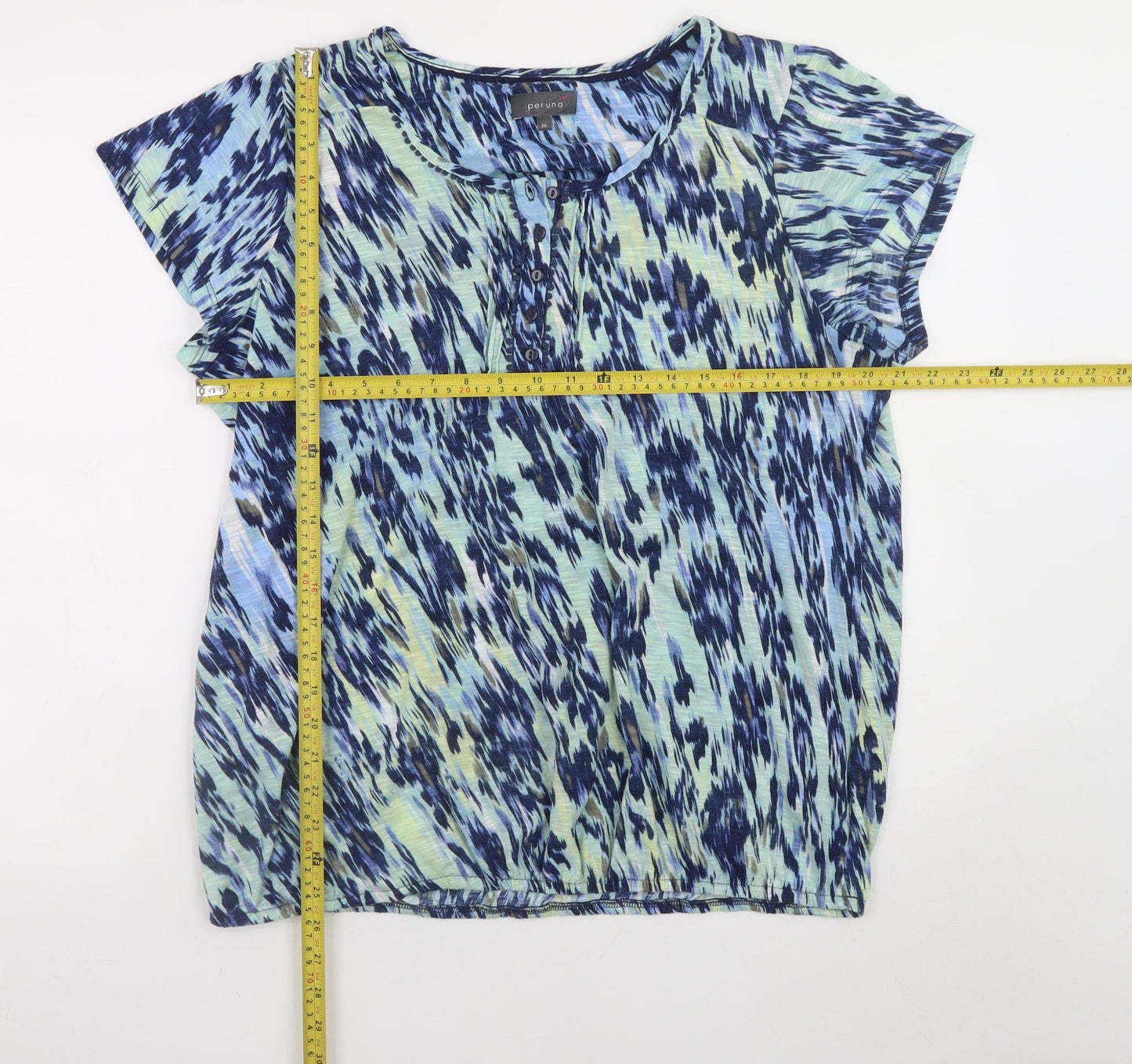 Marks and Spencer Women’s Blue Abstract Tunic Blouse UK 20