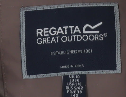 Regatta Women’s Brown Hooded Long Puffer Coat Size 10