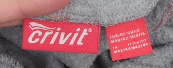 Crivit Women’s Grey Pullover Hoodie Size 14/16 Polyester Long Sleeve