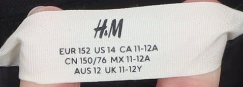 H&M Teens Black Single-Breasted Blazer Size 11-12Y