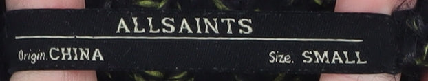 AllSaints Men's Black Wool Blend Chunky Knit Jumper Size S