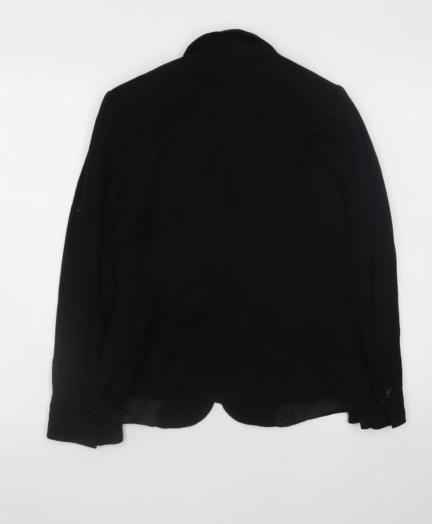 Zara Basic Women's Black One-Button Blazer Jacket Size 8