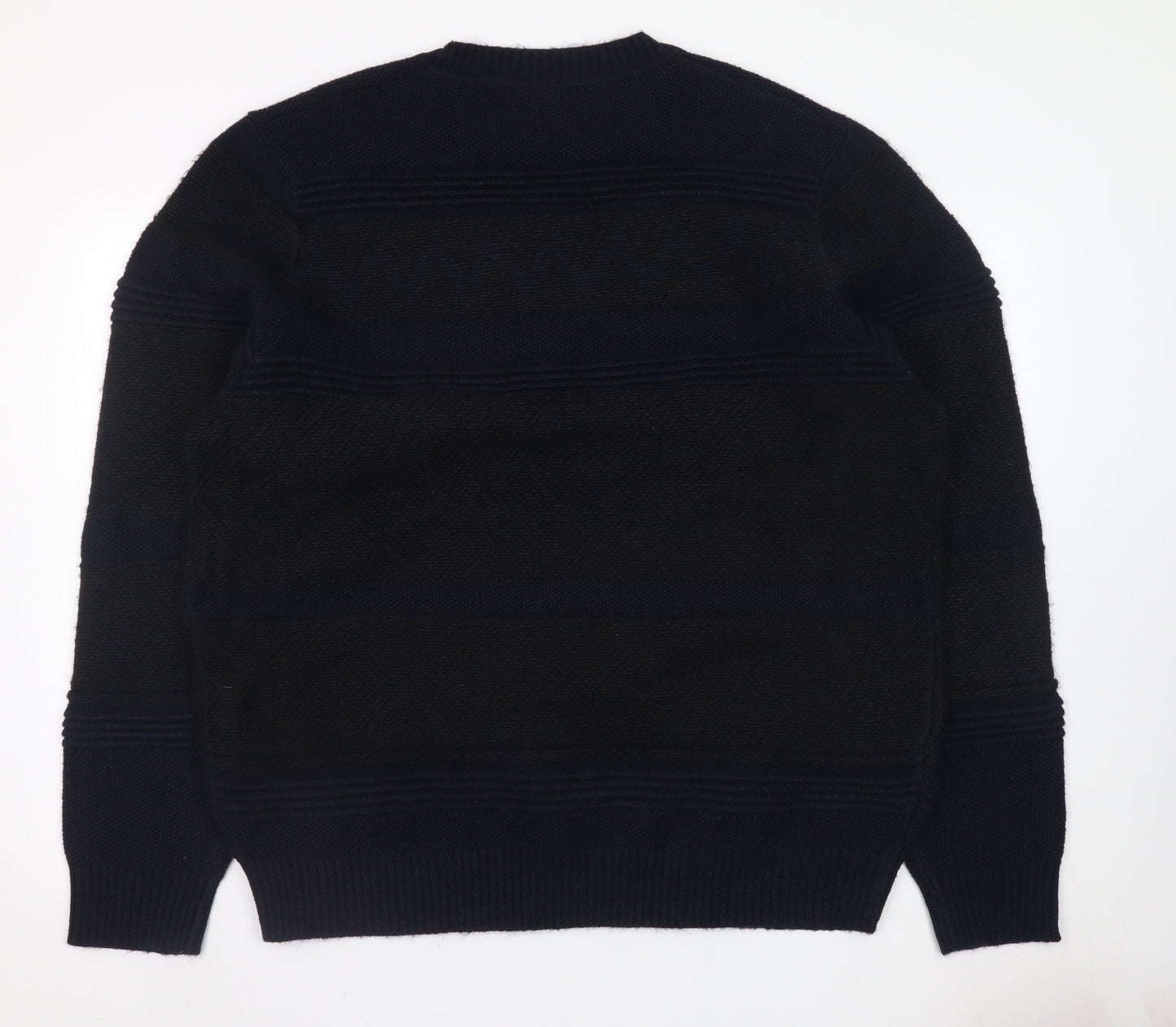 Marks and Spencer Men's Black 2XL Crew Neck Knit Jumper