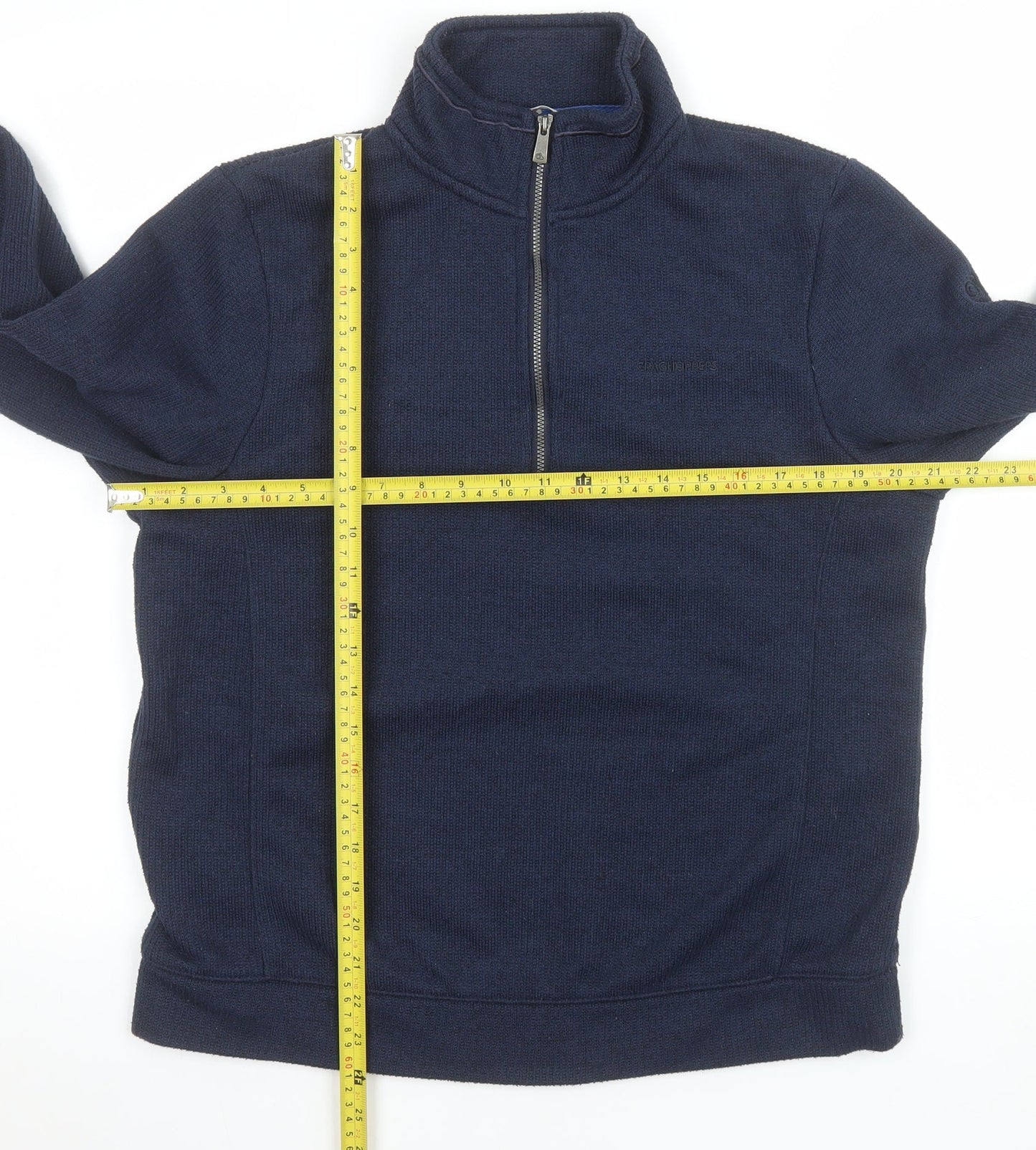 Craghoppers Men Blue M 1/2 Zip Fleece Sweatshirt Outdoor Pullover