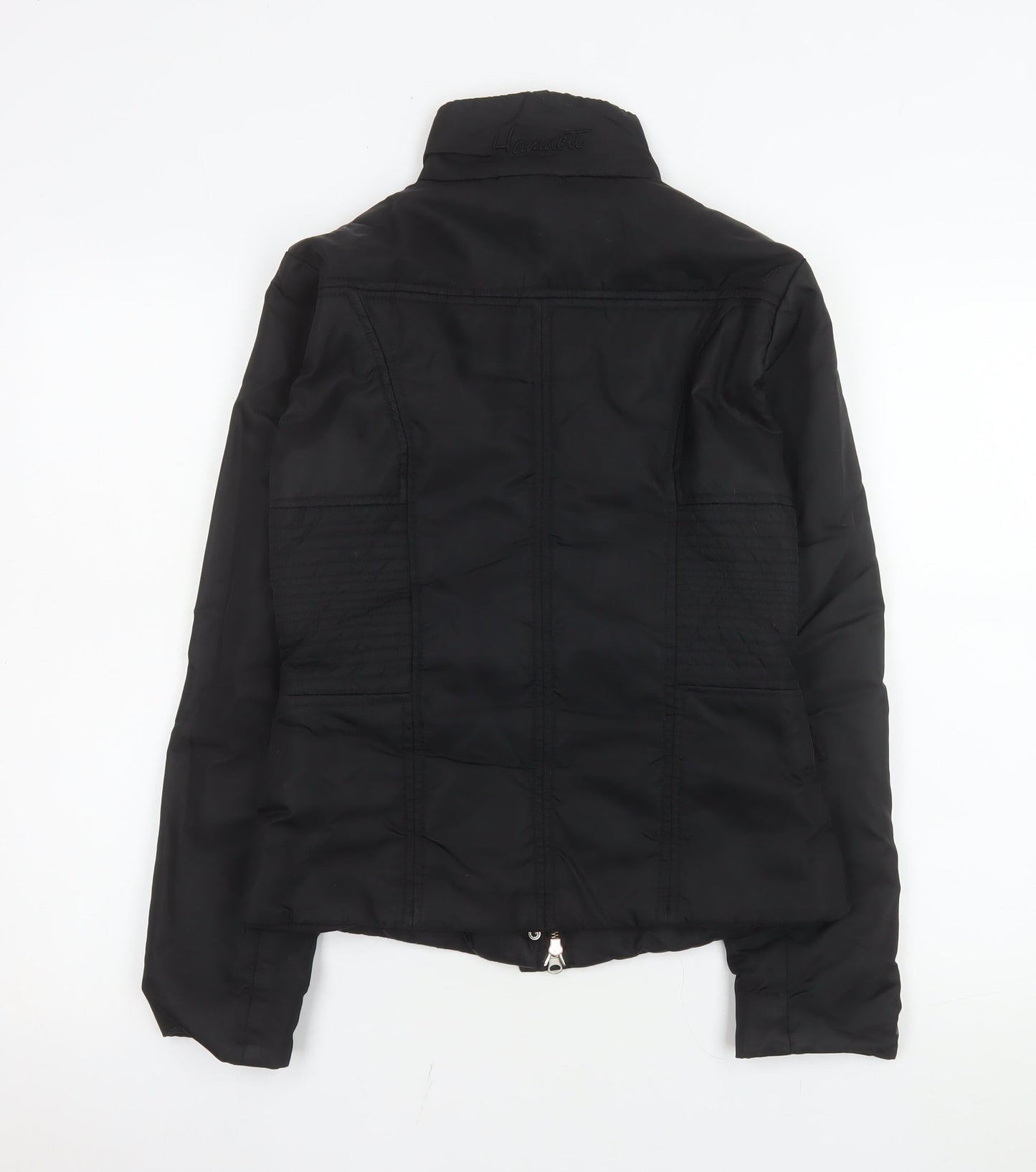 Hamnett Womens Black Quilted Biker Jacket Size 8