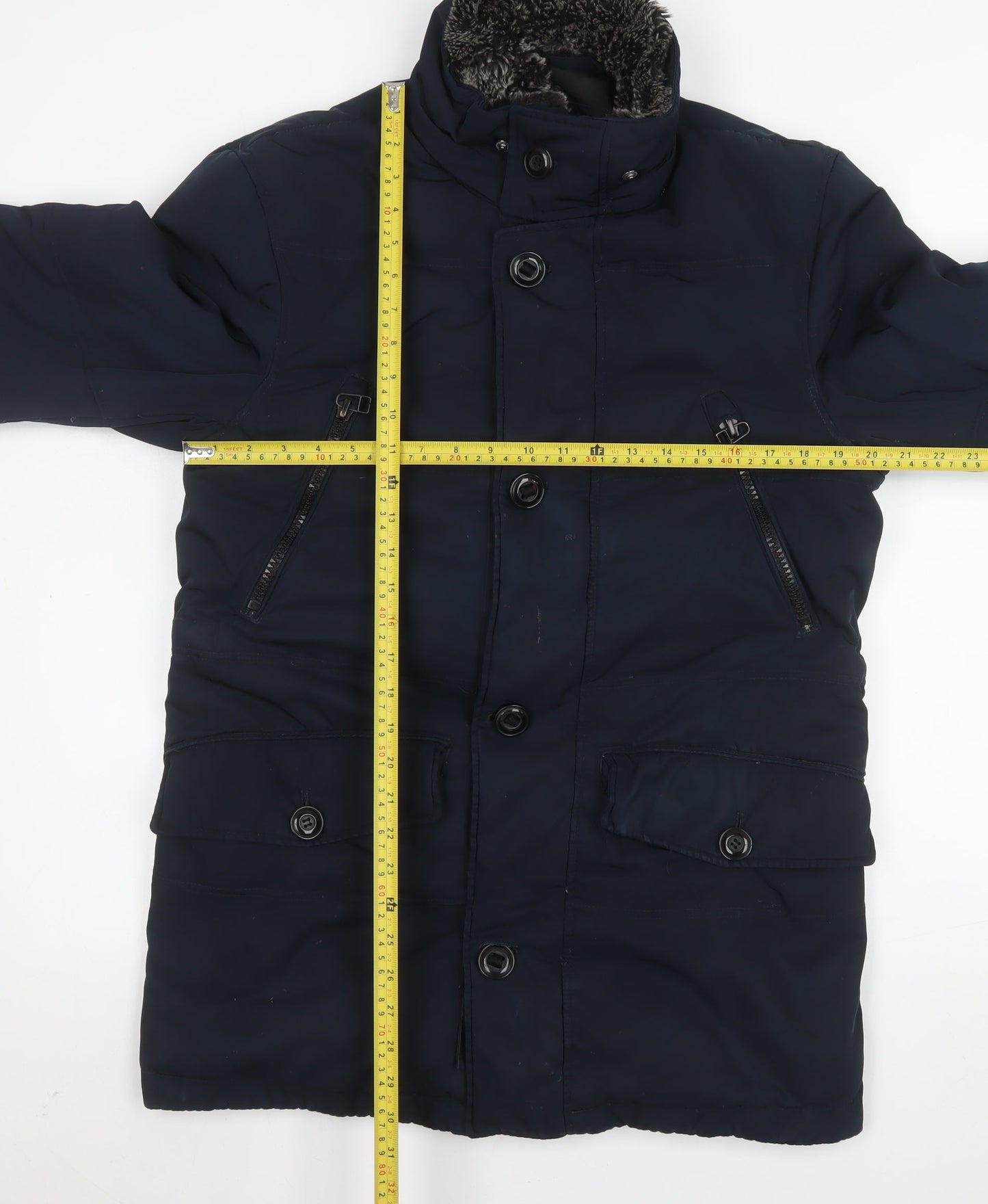Marks and Spencer Blue Harbour Men's Blue Parka Coat Size S