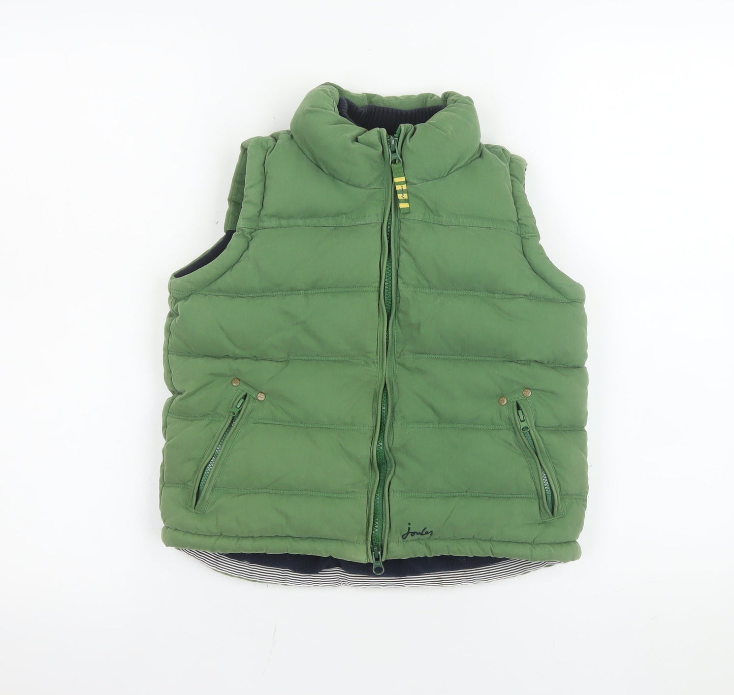 Joules Boys Green Padded Bodywarmer Gilet Age 7 Cotton Blend