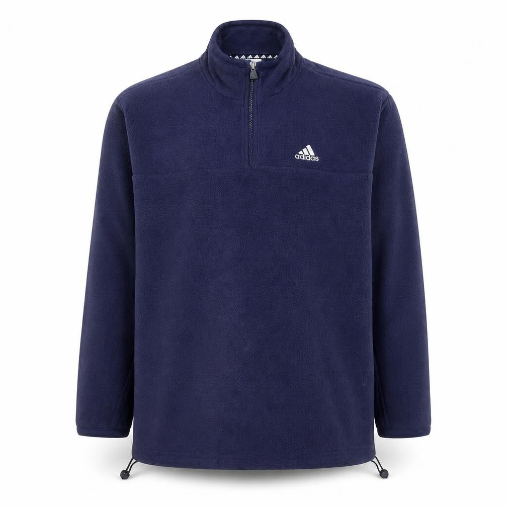 Adidas Men's Blue Fleece 1/2 Zip Pullover Sweatshirt Size L