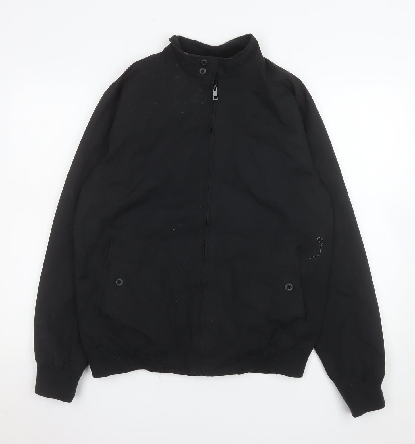 Soulstar&Co Men's Black M Bomber Jacket Full Zip Casual Polyester