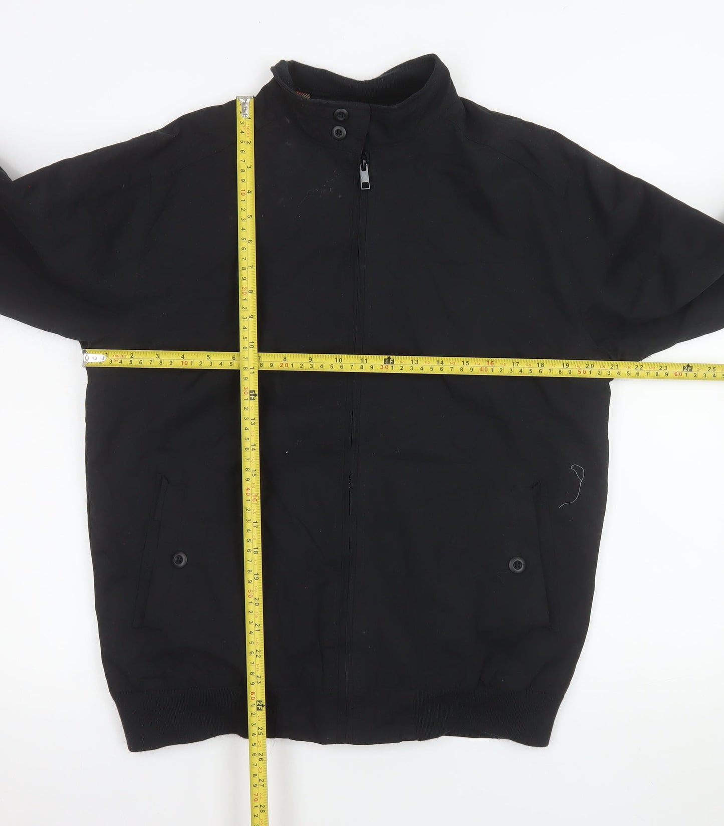 Soulstar&Co Men's Black M Bomber Jacket Full Zip Casual Polyester