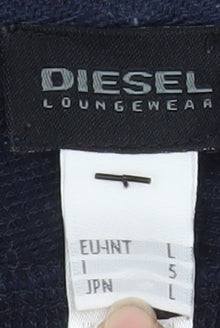 Diesel Mens Blue Full Zip Hooded Cotton Jacket Size L