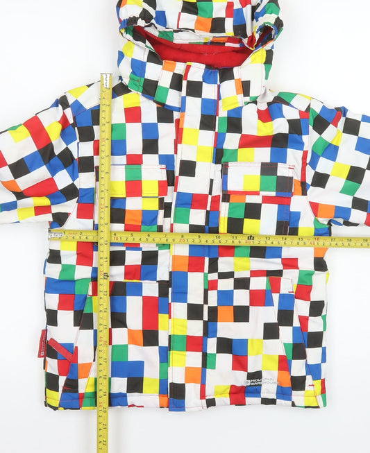 Mountain Warehouse Girls Multicoloured 7-8 Years Ski Jacket Waterproof Hooded