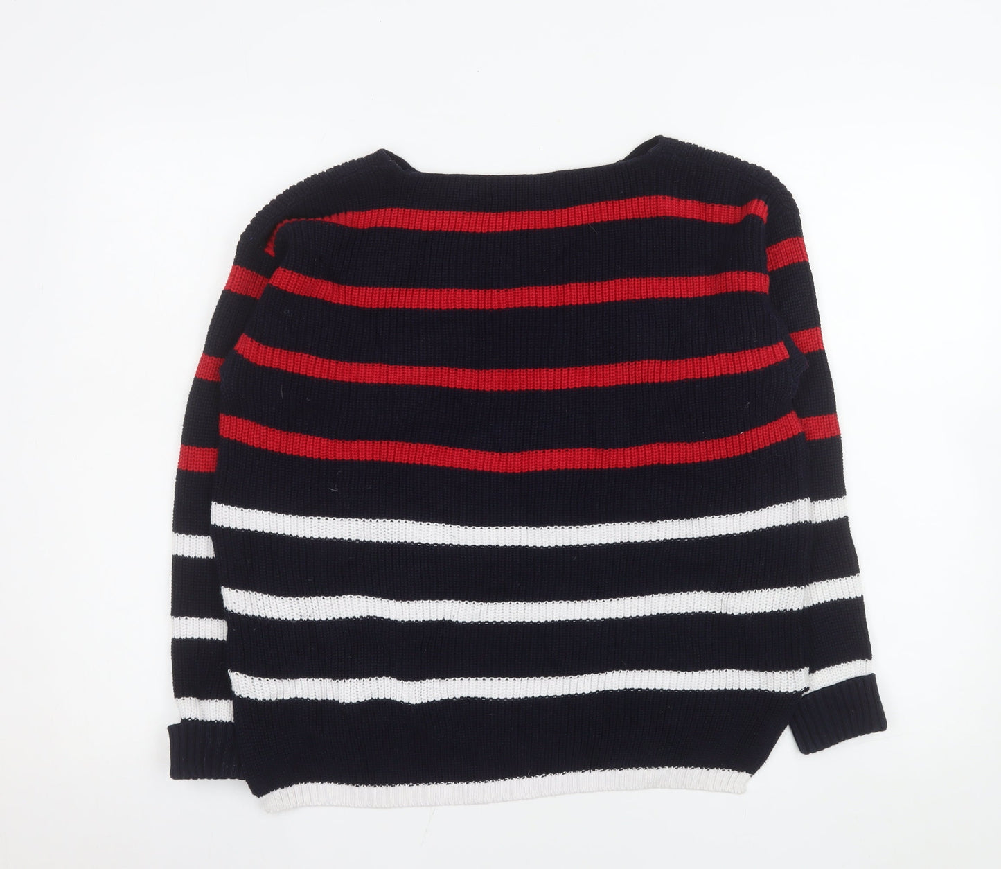 Marks and Spencer Women's Multicoloured Striped Cotton Jumper M