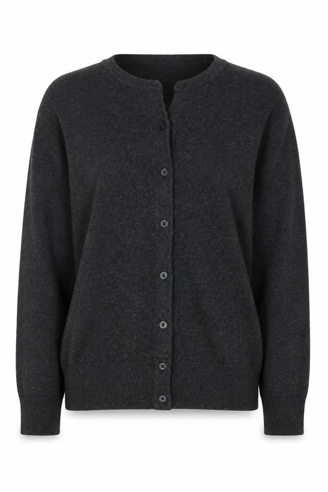 H&M Women’s Grey Knit Button Cardigan Jumper Size S