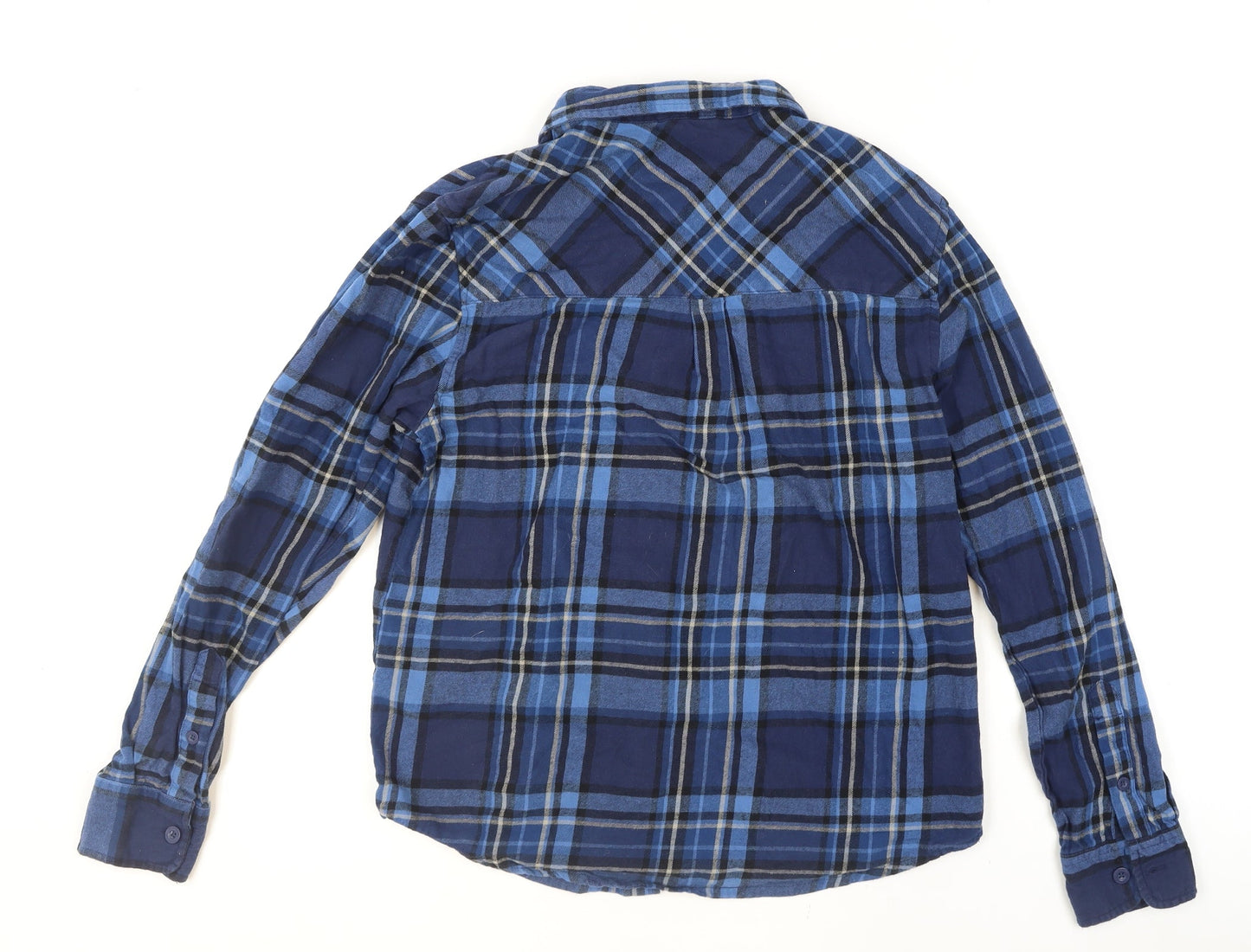 Mountain Warehouse Men's Blue Check Flannel Long Sleeve Shirt M