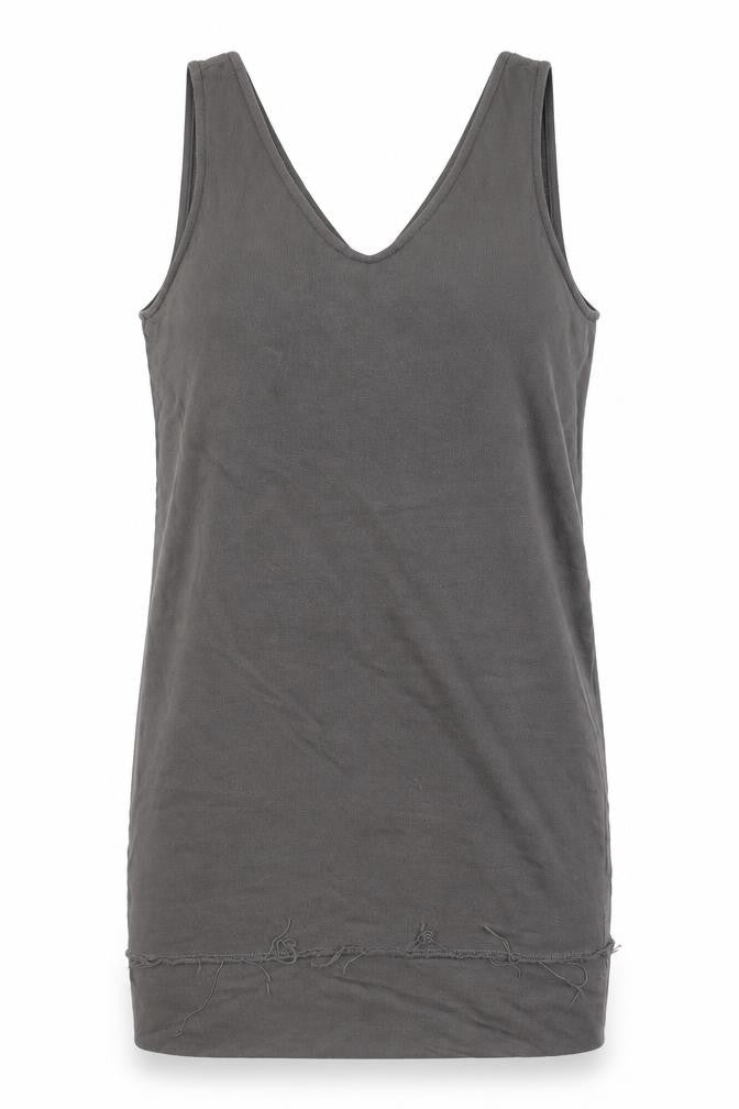 Zara Women Grey Cotton Jersey Tank Top Small