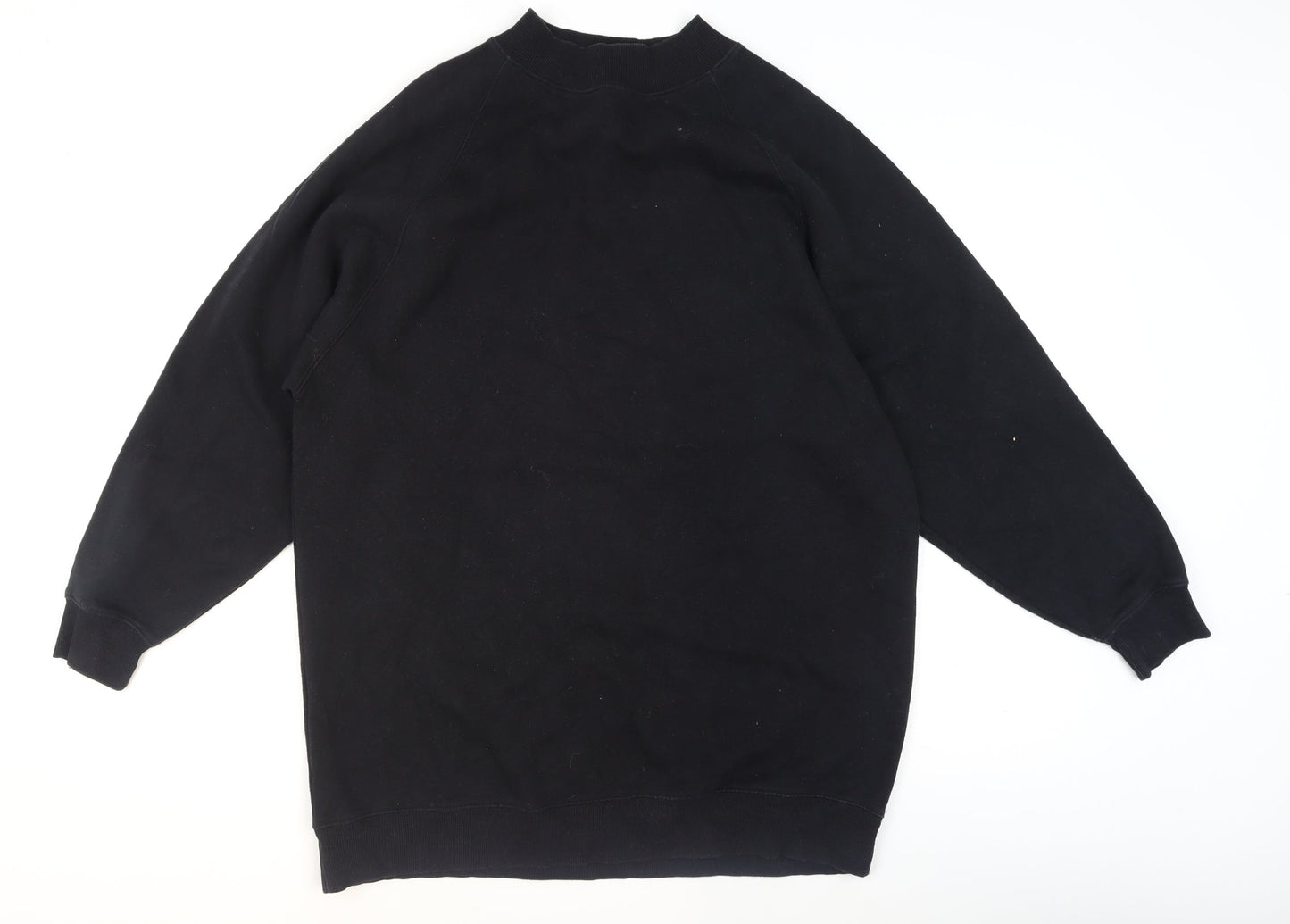 Pull&Bear Men’s Black Cotton Blend Crew Neck Sweatshirt M