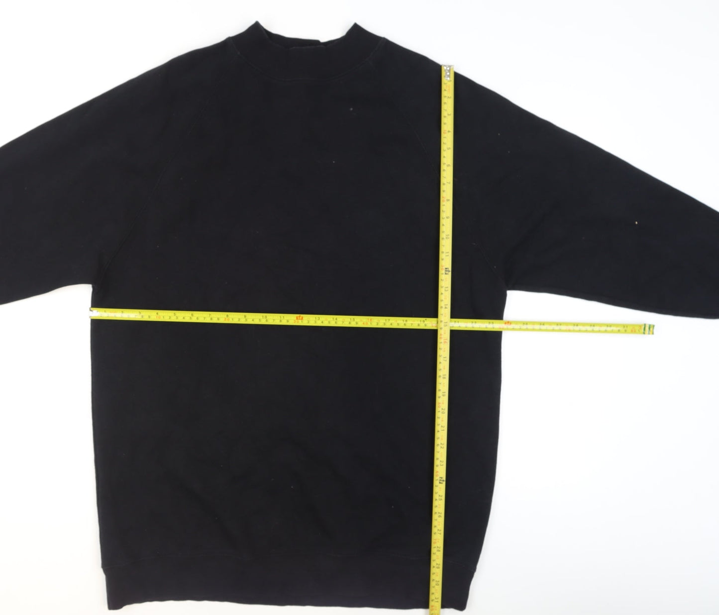 Pull&Bear Men’s Black Cotton Blend Crew Neck Sweatshirt M