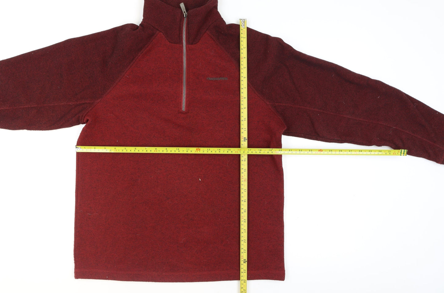 Craghoppers Men’s Red 1/4 Zip Fleece Sweatshirt Medium Outdoor