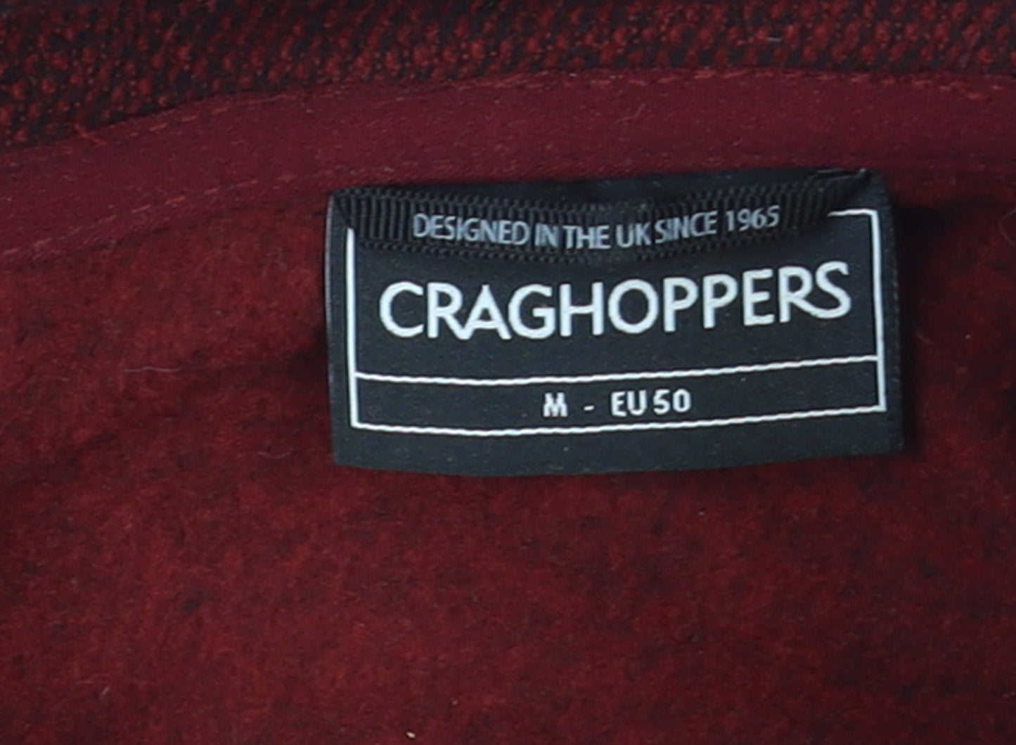 Craghoppers Men’s Red 1/4 Zip Fleece Sweatshirt Medium Outdoor
