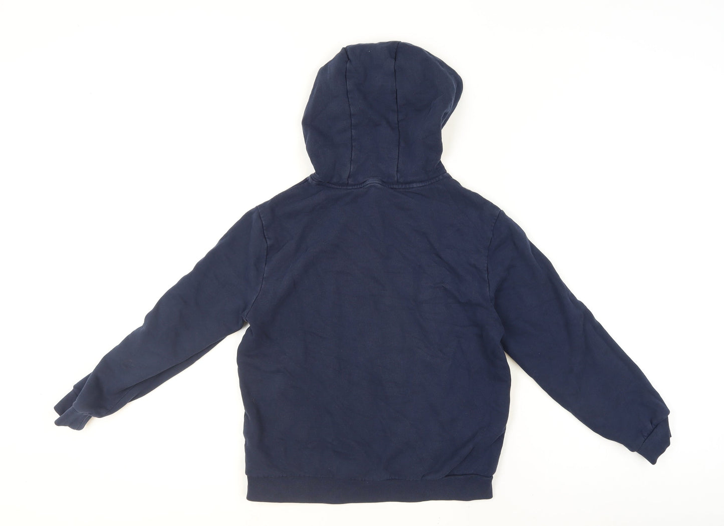 Emporio Armani Boys Navy Pullover Hoodie 12 Years EA7 Logo Cotton Blend