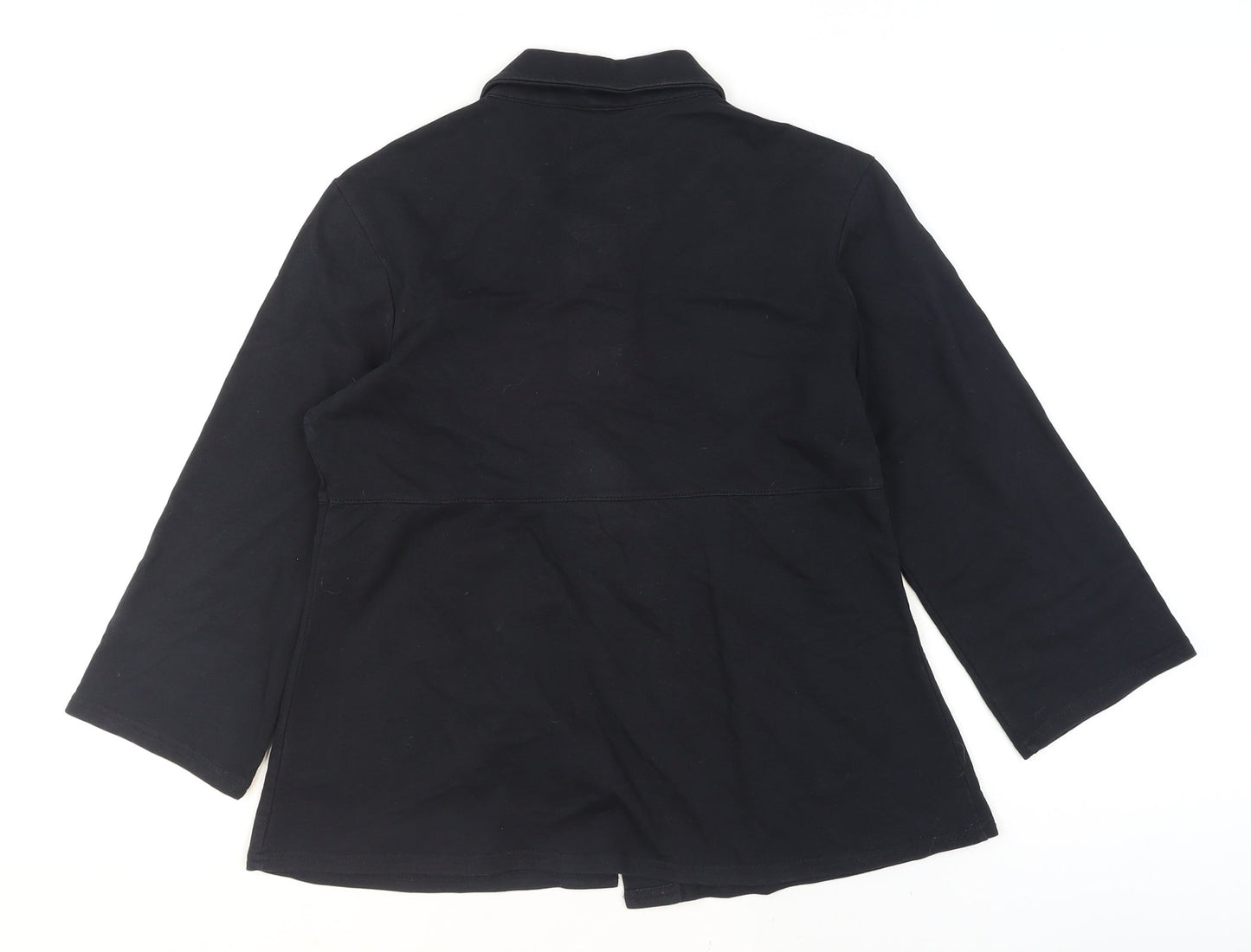 Next Women's Black Cotton Button-Up Short Jacket Size 10
