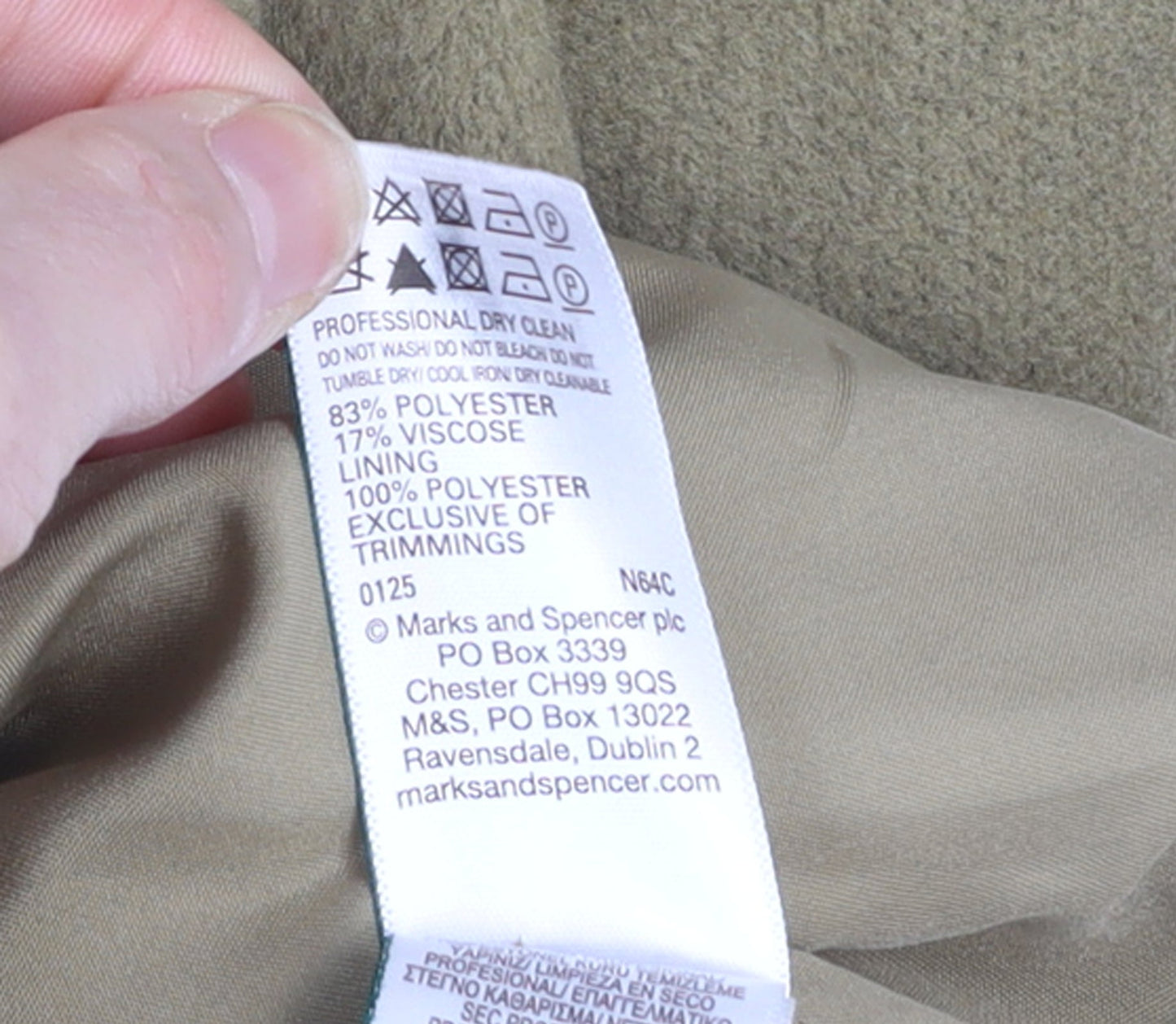 Marks and Spencer Women's Beige Petite Overcoat Size 12