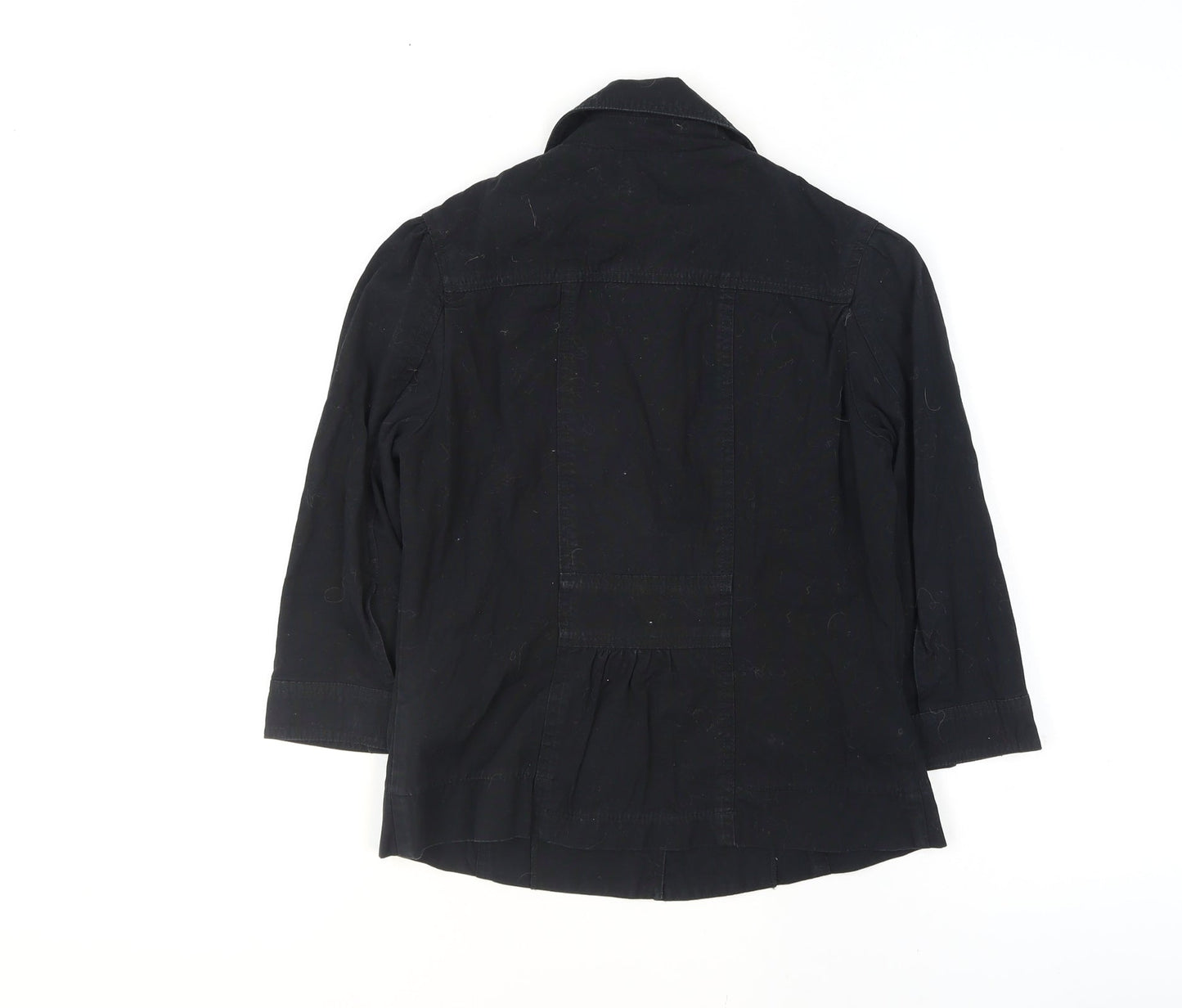 Dorothy Perkins Womens Black Cotton Short Jacket Size 8