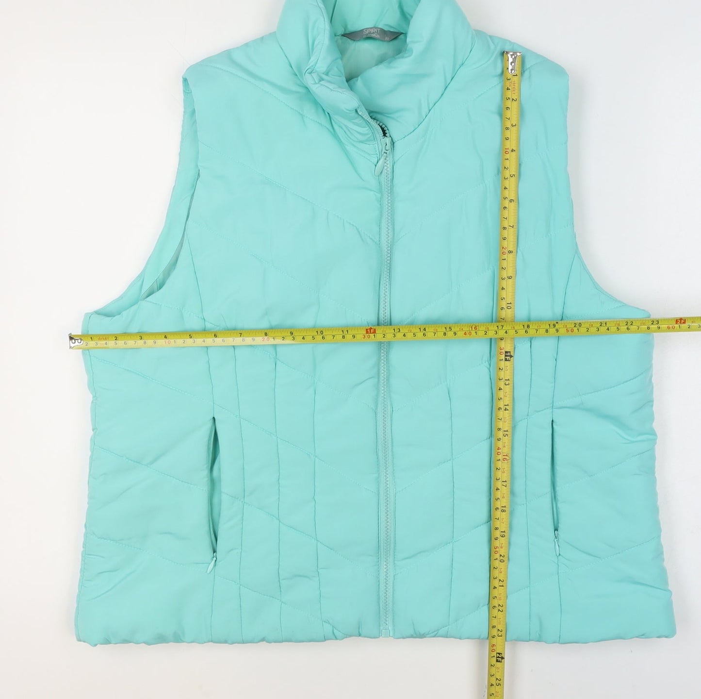 M&Co Women Blue Quilted Puffer Waistcoat Size 20