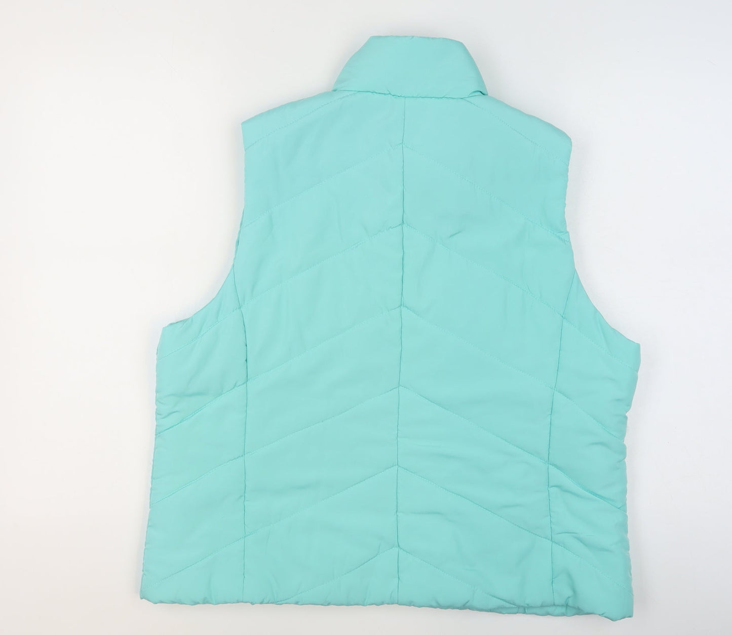 M&Co Women Blue Quilted Puffer Waistcoat Size 20