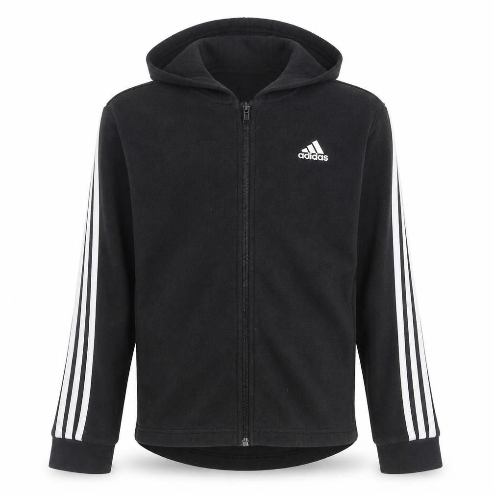 Adidas Boys Black Fleece Hooded Full Zip Activewear Jacket 11-12 Years