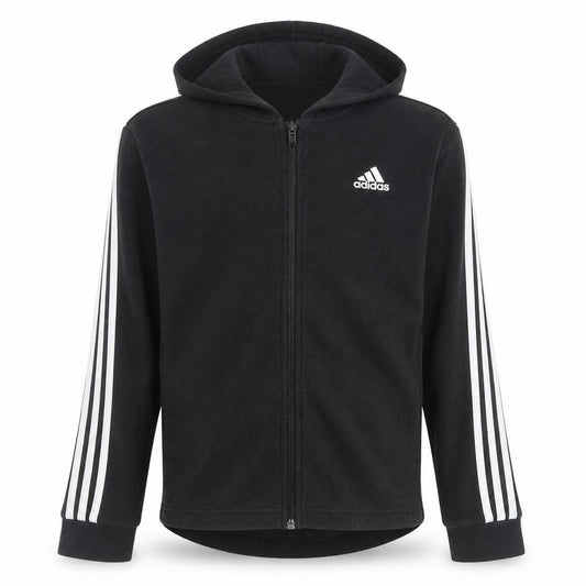 Adidas Boys Black Fleece Hooded Full Zip Activewear Jacket 11-12 Years
