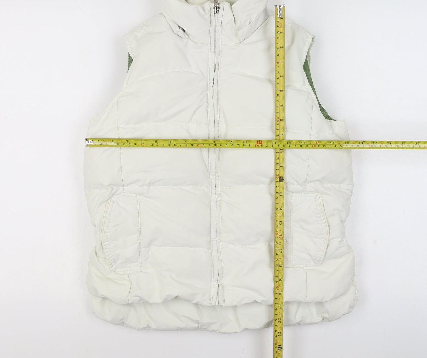 Aigle Womens White Puffer Waistcoat Size 10 Insulated Casual Gilet