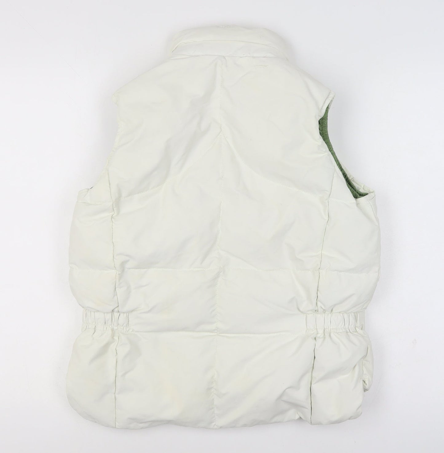 Aigle Womens White Puffer Waistcoat Size 10 Insulated Casual Gilet