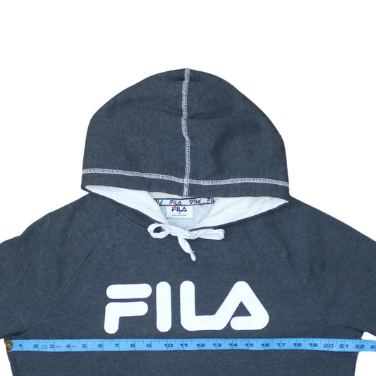 Fila Womens Grey Long Sleeve Pullover Hoodie Size 14 Cotton Blend