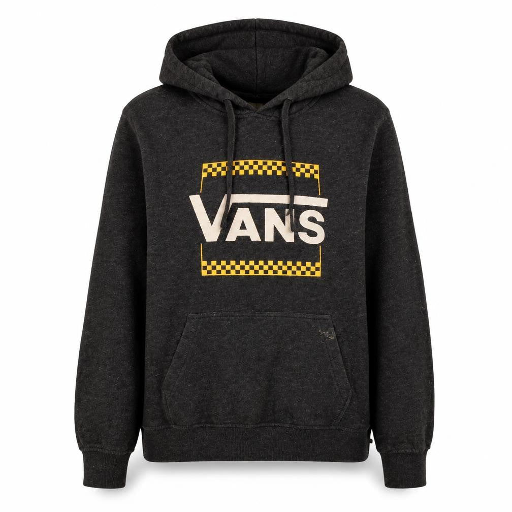 Vans Womens Black Pullover Hoodie Medium - Logo Graphic Casual Sweatshirt