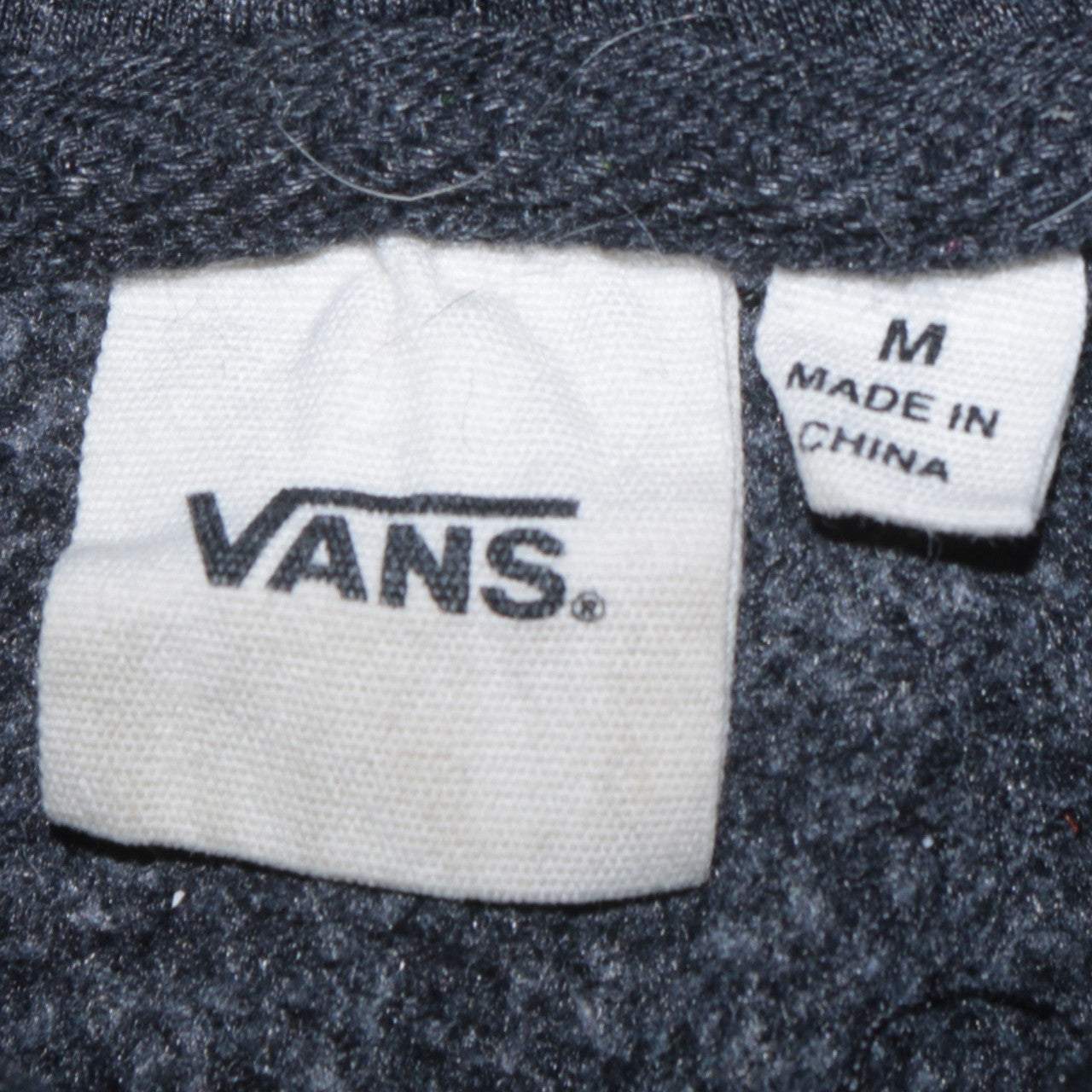 Vans Womens Black Pullover Hoodie Medium - Logo Graphic Casual Sweatshirt