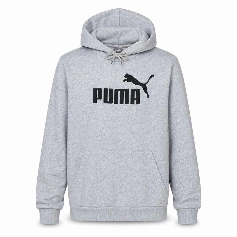 Puma Men's Grey Pullover Hoodie Medium Regular Fit Sportswear