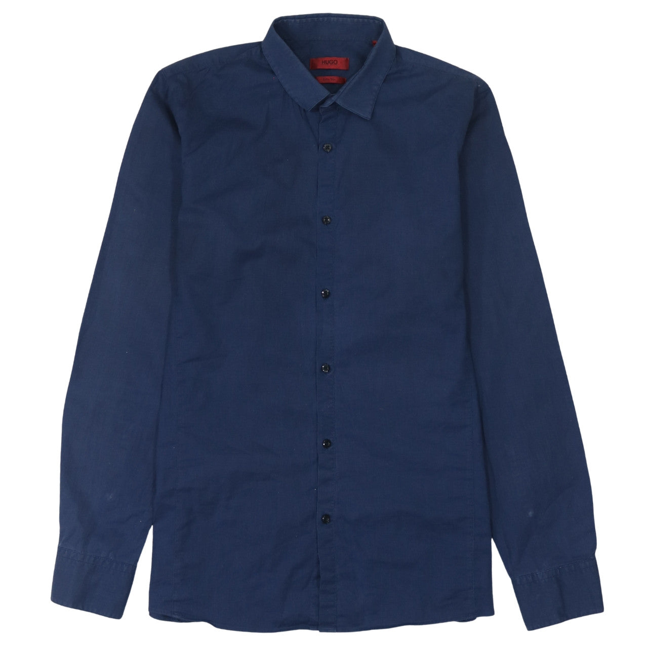 Hugo Boss Men's Blue Extra Slim Cotton Button-Up Shirt M