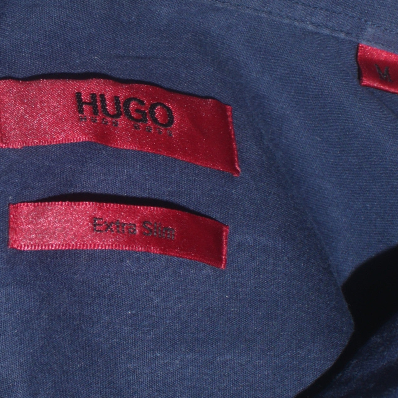 Hugo Boss Men's Blue Extra Slim Cotton Button-Up Shirt M