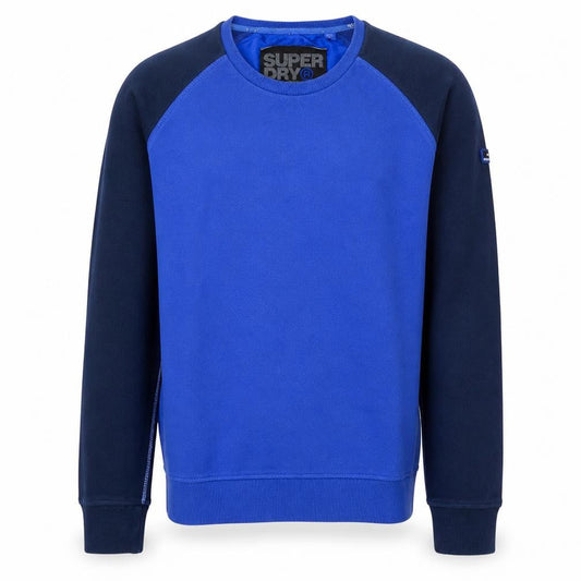 Superdry Men Blue L Crew Neck Pullover Sport Sweatshirt