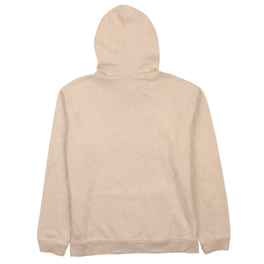 GAP Men's Beige Pullover Hoodie Small Fleece Logo Sweatshirt