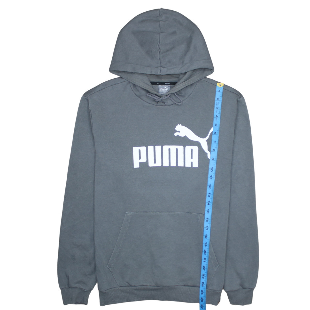 Puma Men's Grey Pullover Hoodie M Regular Fit Sportswear