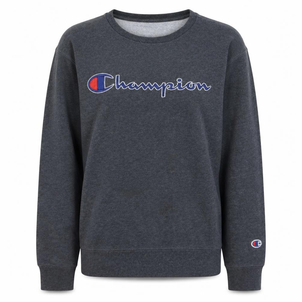 Champion Women's Grey Cotton Blend Pullover Sweatshirt Size L