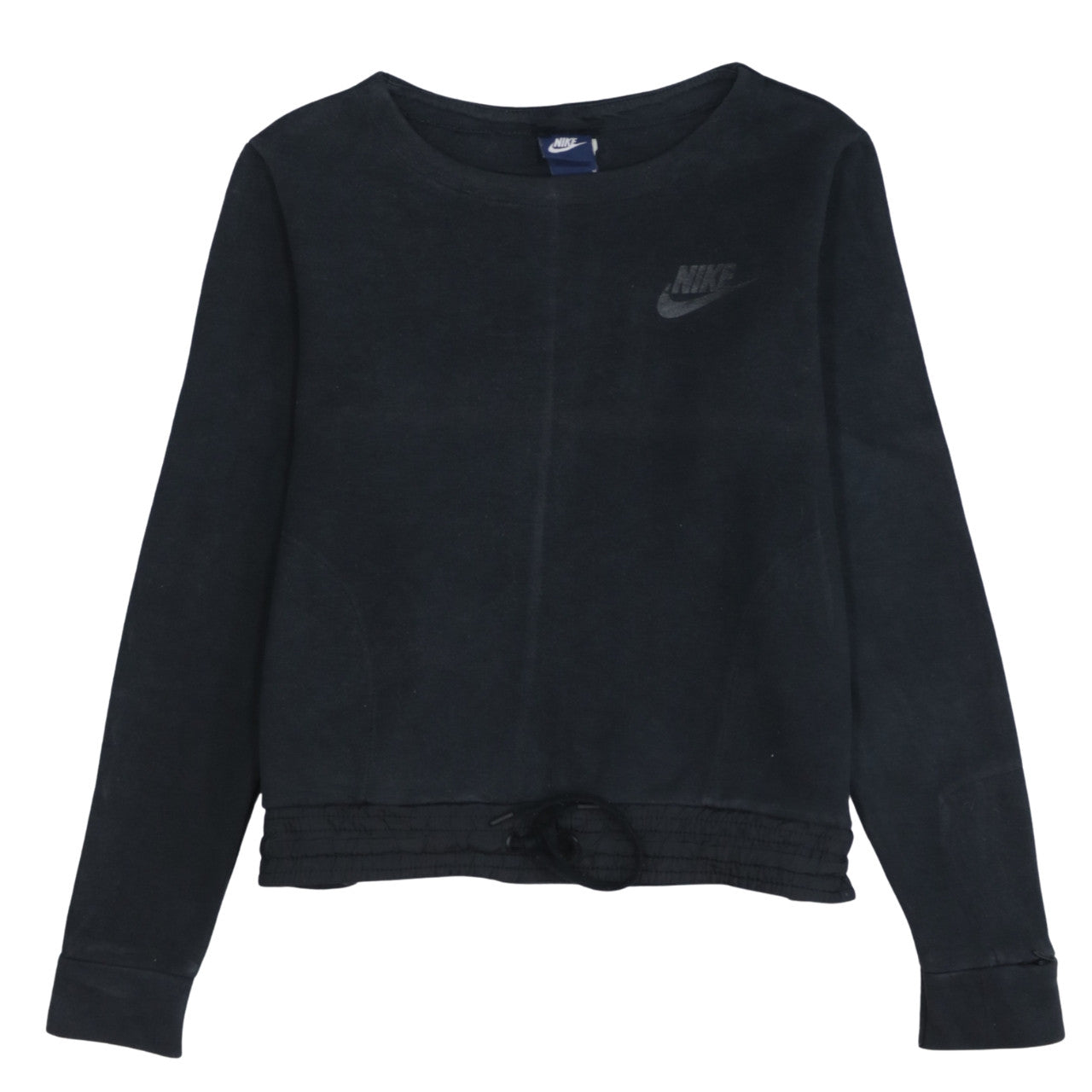 Nike Women Black Medium Pullover Sweatshirt with Drawstring Hem